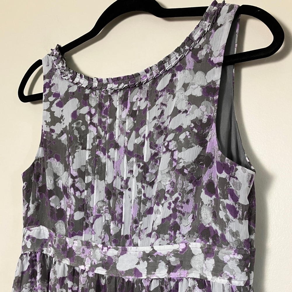 LOFT Dress sheer Sleeveless Floral Print women’s size 10P petites - Picture 2 of 11